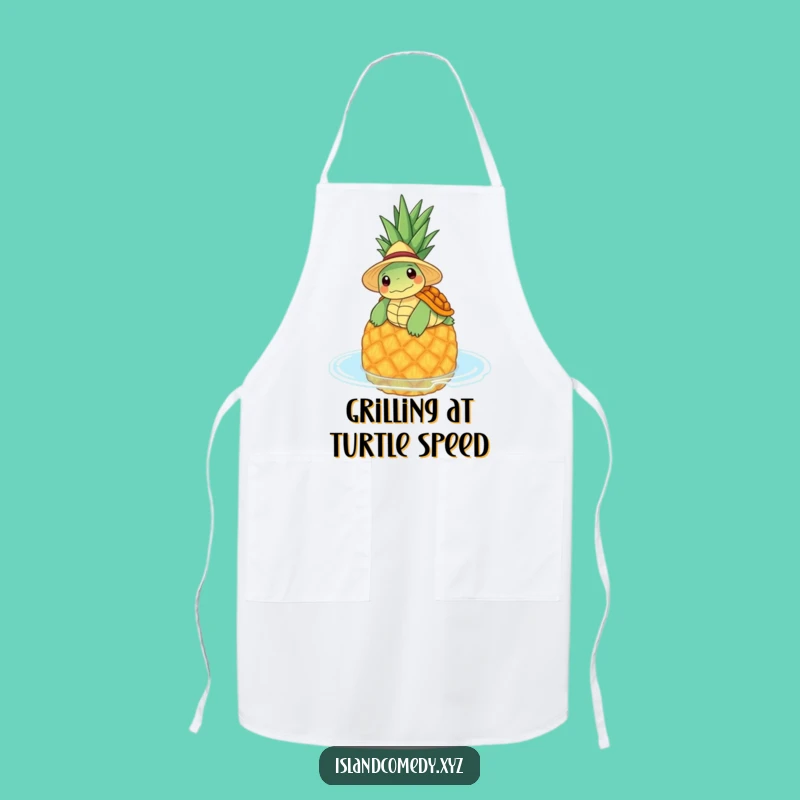 Funny Turtle Pineapple Apron: Cook with Calm and Tropical Fun