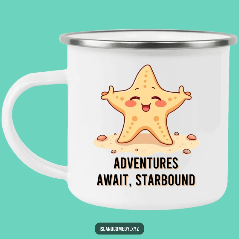 Funny Starfish Shore Camping Mug: Hilarious Beach Adventure Sip