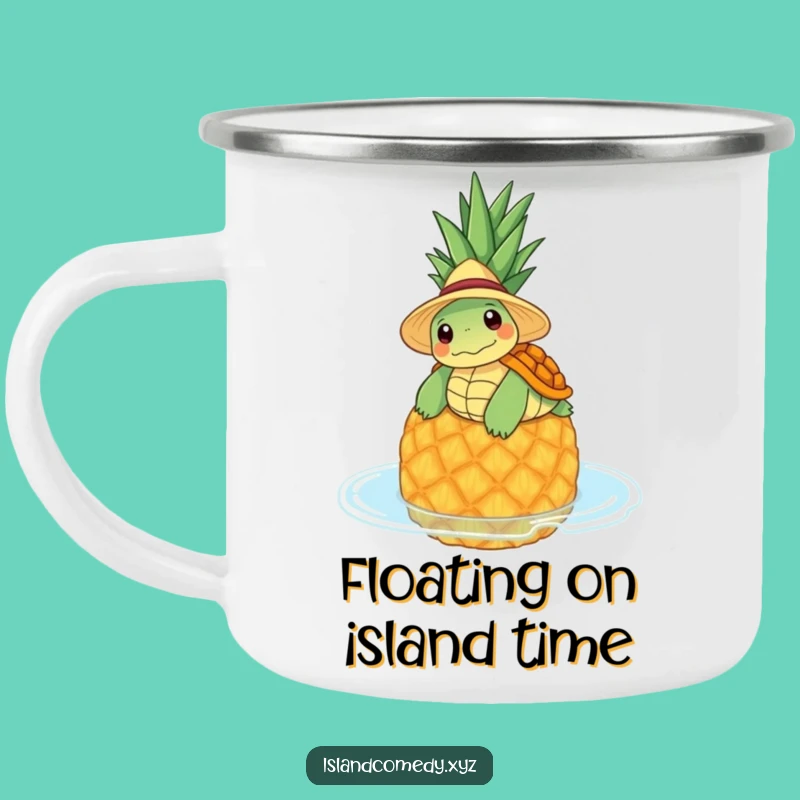 Funny Turtle Pineapple Camping Mug: Relaxed Adventures Await