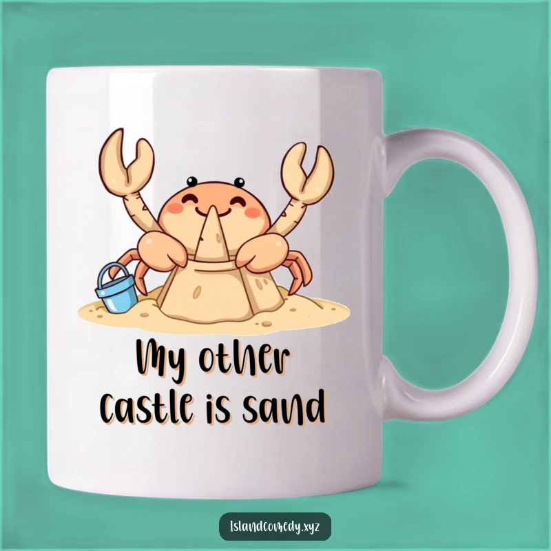 Funny Crab Sandcastle Builder Mug: A Hilarious Coastal Gift for Beach Lovers