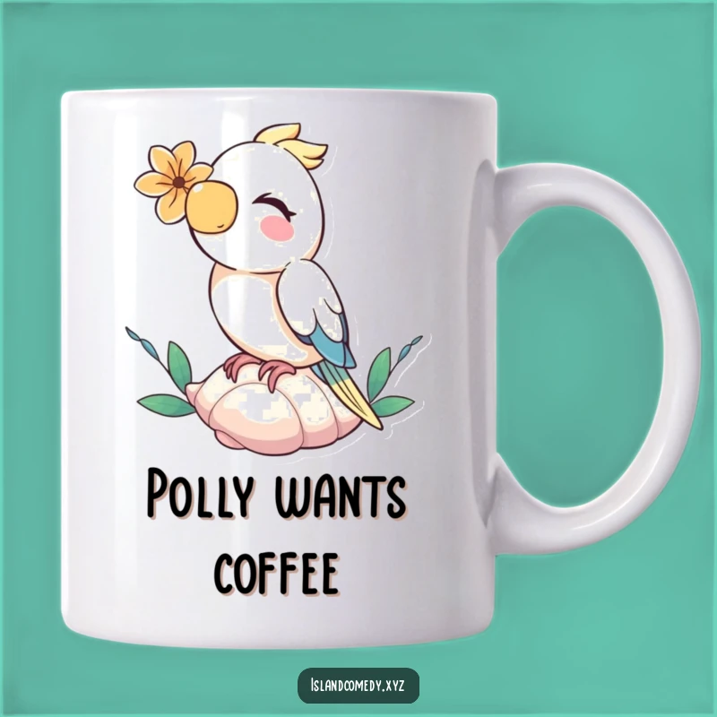 Funny Parrot Seashell Mug: Giggling Tropical Vibes & Hilarious Gift