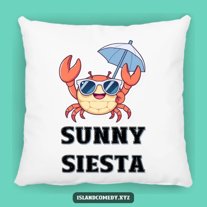 Funny Crab Beach Pillow - Comfy Accent for Sunny Spaces