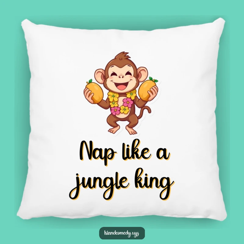 Funny Monkey Juggling Pillow: Cozy Island Comfort with a Smile