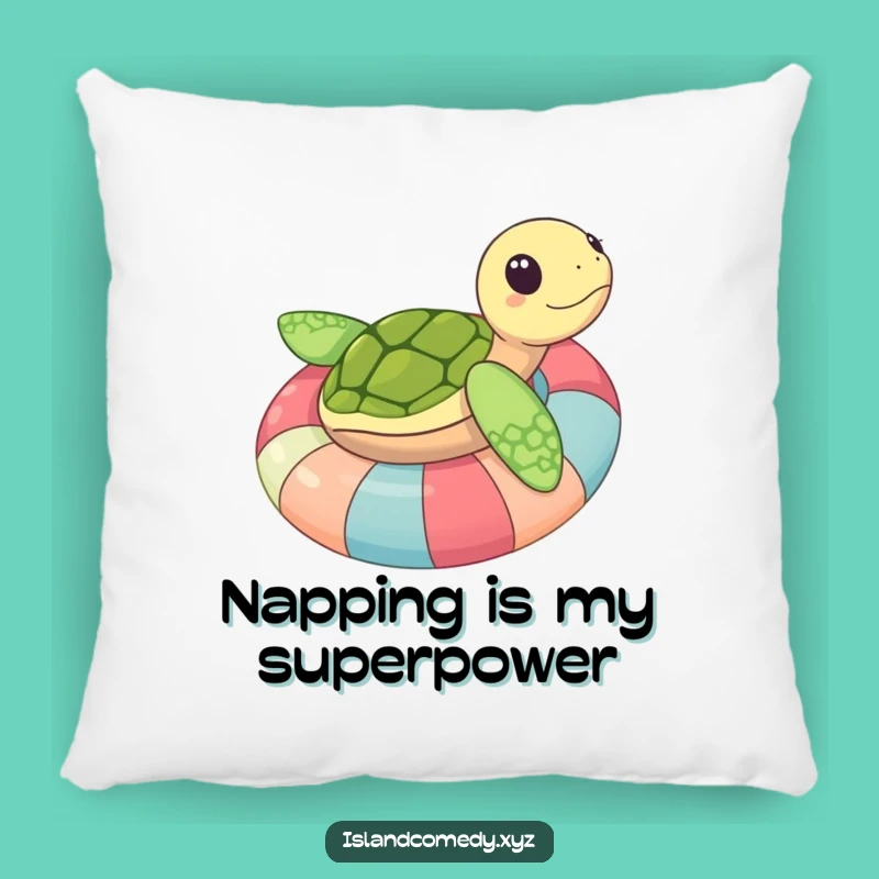 Funny Sea Turtle Inner Tube Pillow: Cozy & Hilarious Comfort Accent