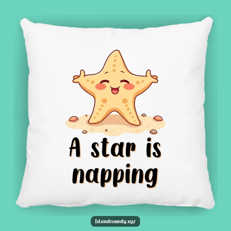 Funny Starfish Sandy Pillow: Cozy & Hilarious Beach Accent