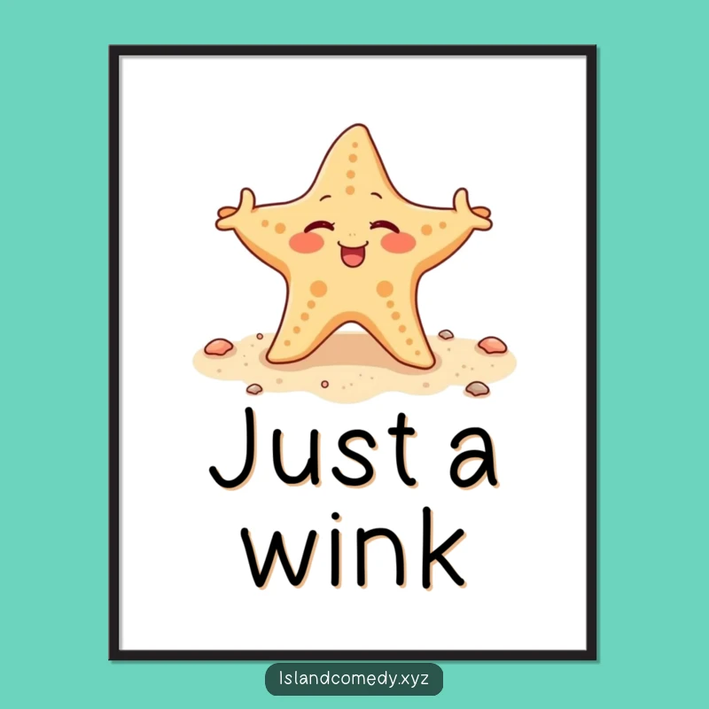 Funny Starfish Sandy Digital Art: Hilarious Beach Decor & Gift