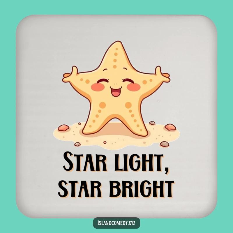 Funny Starfish Sandy Drink Coaster: Hilarious Table Protection & Gift