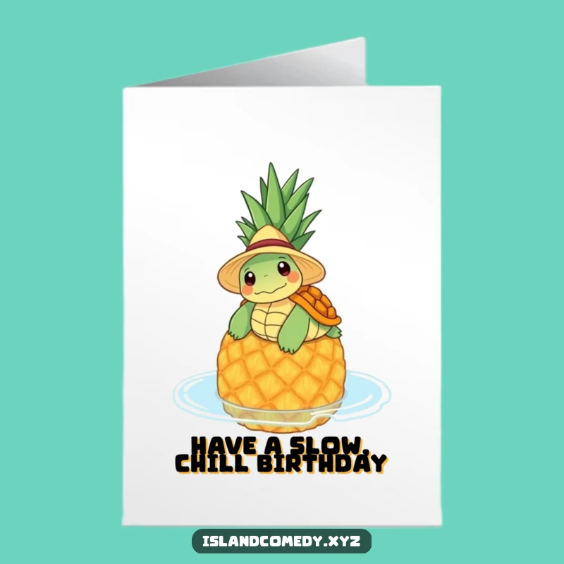 Free Printable Birthday Card: Lazy Turtle - Funny Downloadable & DIY Gift