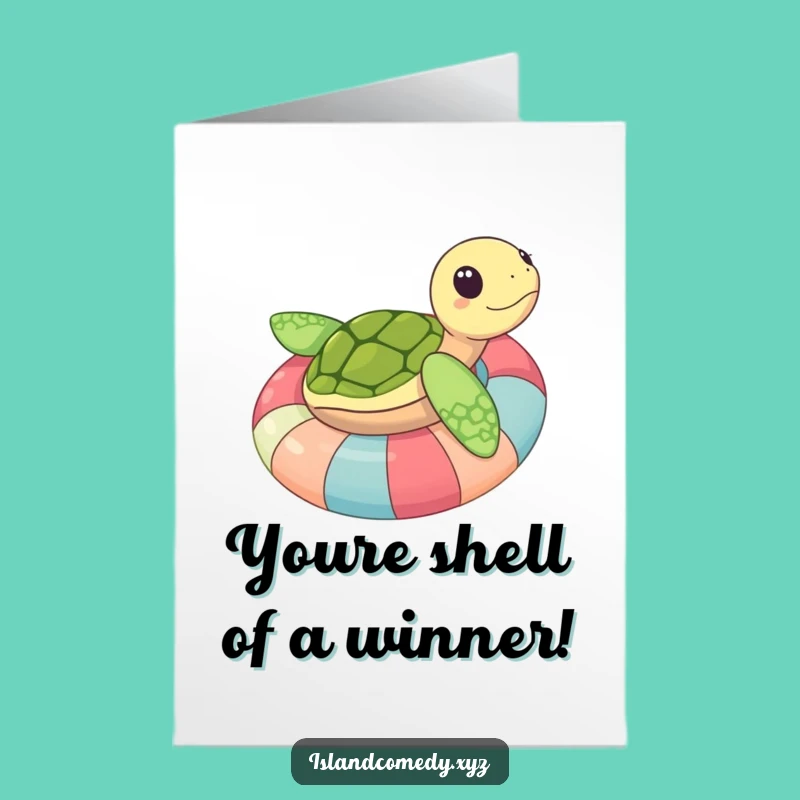 Free Printable Congrats Card: Joyful Sea Turtle Tube - Celebrate & Download