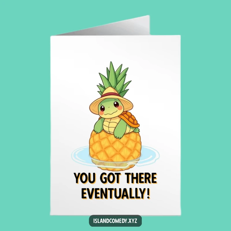 Free Printable Congrats Card: Relaxed Turtle - Downloadable & DIY Fun