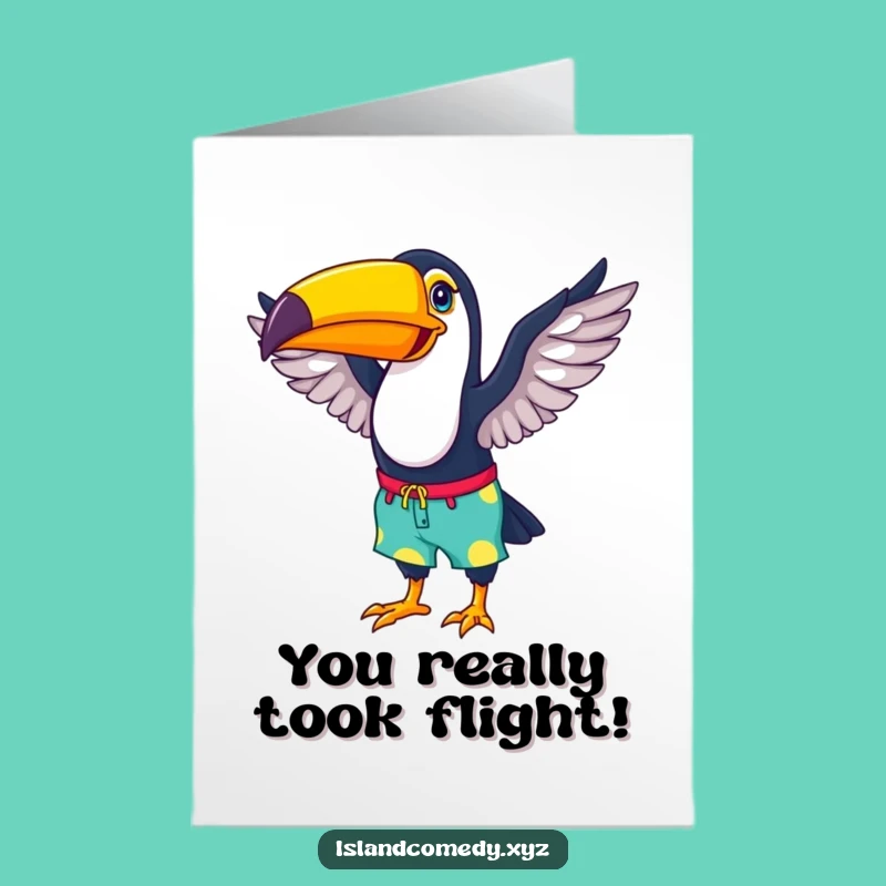 Free Printable Congrats Card: Cheerful Toucan - Downloadable Fun & DIY