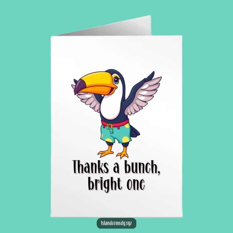 Free Printable Thank You Card: Happy Toucan Thanks - Downloadable DIY