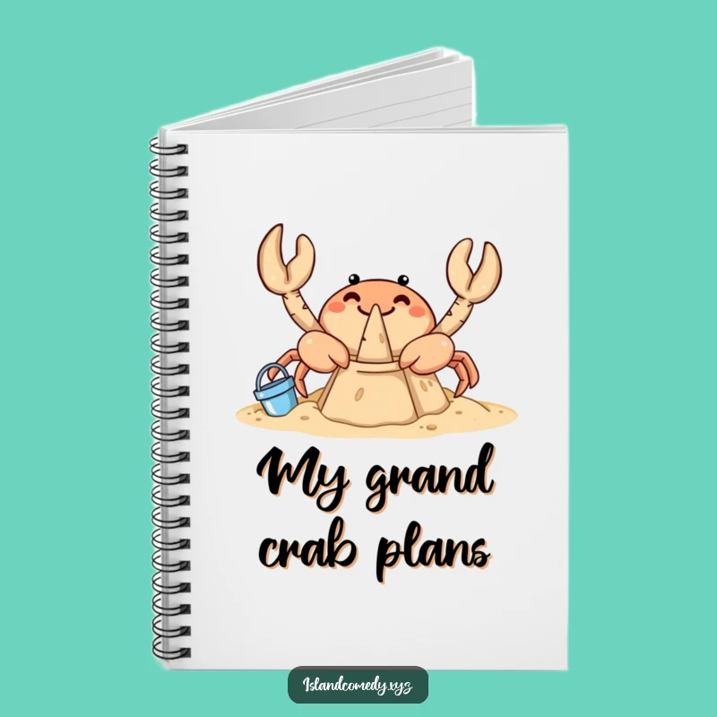 Funny Crab Sandcastle Notebook: Jot Down Ideas with Coastal Humor and Style