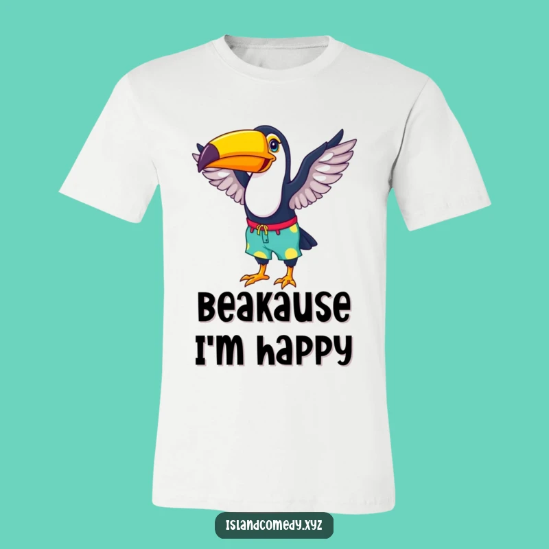 Funny Toucan Beach T-Shirt: Wear Your Tropical Vacation Vibes