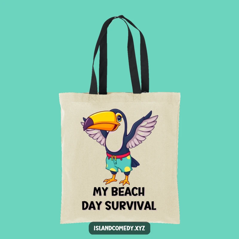 Funny Toucan Beach Tote Bag: Carry Your Tropical Essentials