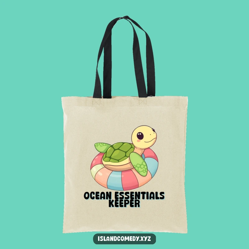 Funny Sea Turtle Inner Tube Tote Bag: Stylish & Hilarious Beach Essential